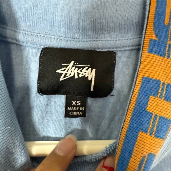 Y2K Stussy Blue Turtle Neck Blue Size XS - Picture 5 of 5